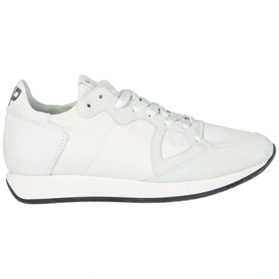 Shop Philippe Model Women's Shoes Suede Trainers Sneakers Monaco In White