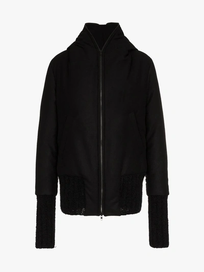 Shop Ann Demeulemeester Oversized Hooded Jacket In Black