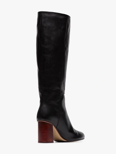 Shop Atp Atelier Black Cynara 75 Long Leather Boots