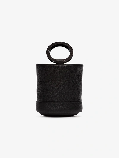 Shop Simon Miller Black Bonsai 15 Leather Bucket Bag
