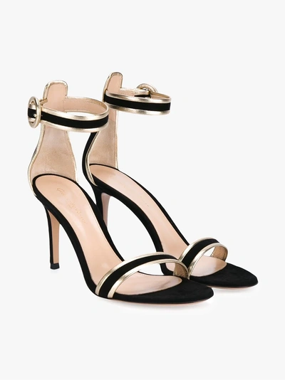 Shop Gianvito Rossi Ankle Strap 'portofino' Sandals In Black
