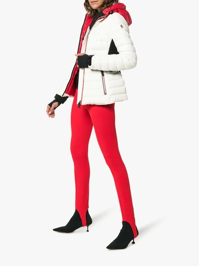Shop Moncler Grenoble Stirrup Skinny-fit Trousers In Red
