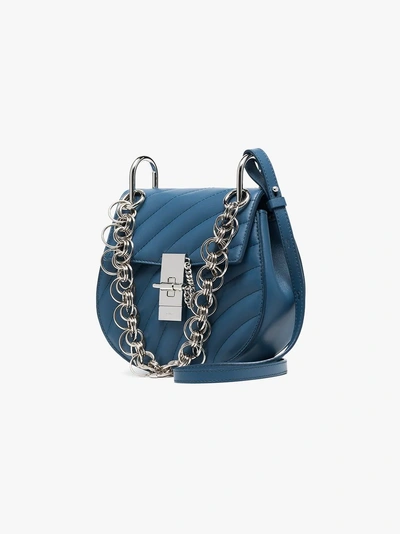 Shop Chloé Blue Drew Bijou Leather Bag