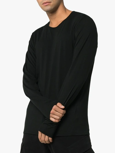 Shop Arc'teryx Veilance Long Sleeved Wool T-shirt In Black