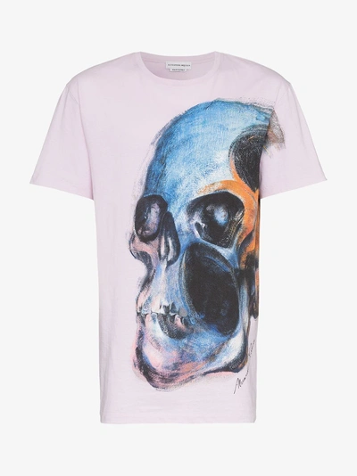 Shop Alexander Mcqueen Large Skull Print Graphic T-shirt In 0907 Pink
