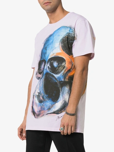 Shop Alexander Mcqueen Large Skull Print Graphic T-shirt In 0907 Pink