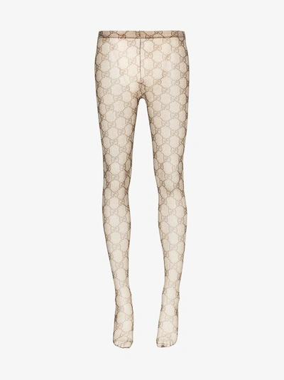 Shop Gucci Brown Gg Supreme Tights