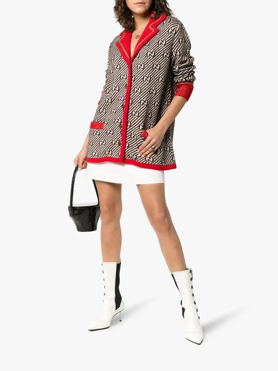 Shop Gucci Gg Stripe Wool Jacket In Neutrals