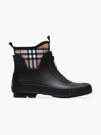 BURBERRY BLACK VINTAGE CHECK ANKLE BOOTS 800703313343559