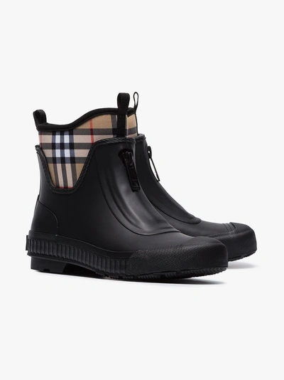 BURBERRY BLACK VINTAGE CHECK ANKLE BOOTS 800703313343559