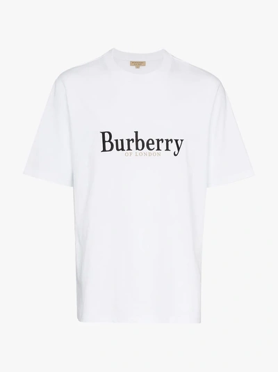 Shop Burberry Archive Logo T-shirt In White