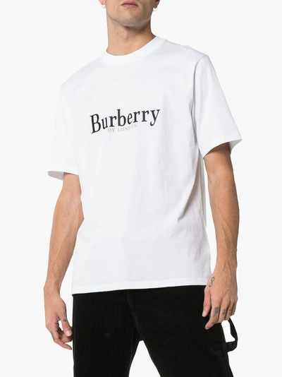 Shop Burberry Archive Logo T-shirt In White