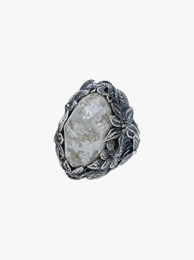 Shop Lyly Erlandsson Silver Winter Shell Chunky Silver Ring
