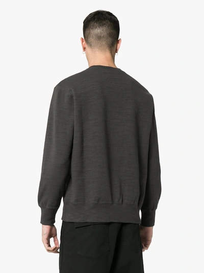 Shop Neighborhood Grey Logo Print Cotton Jumper