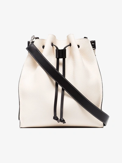 Shop Jw Anderson White Drawstring Bag In Nude/neutrals