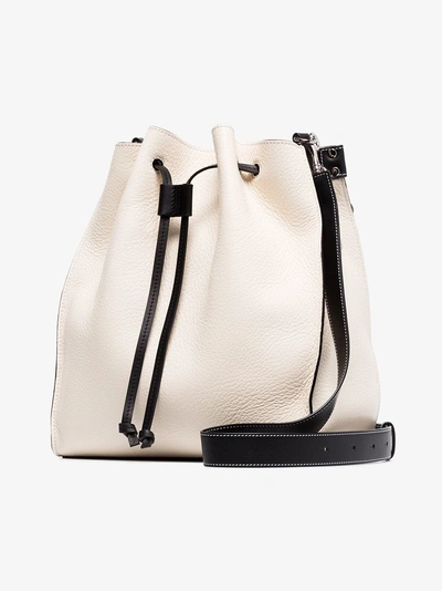 Shop Jw Anderson White Drawstring Bag In Nude/neutrals
