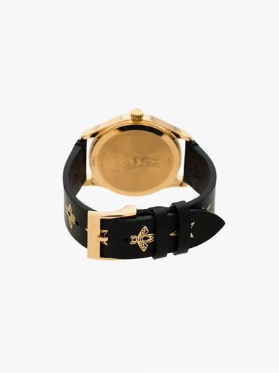 Shop Gucci G-timeless Stainless Steel Watch In Black