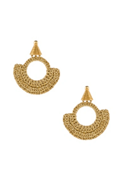Shop Lucy Folk Memphis Milano Earrings In Gold