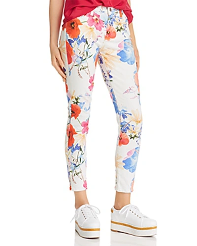 Shop 7 For All Mankind Printed Ankle Skinny Jeans In Seaside Poppies