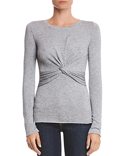 Shop Bailey44 Girl Crush Twist-front Top In Heather Gray