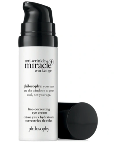 Shop Philosophy Anti-wrinkle Miracle Worker+ Line-correcting Eye Cream, 0.5-oz. In No Color