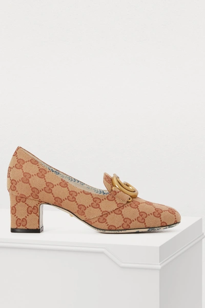 Shop Gucci Original Gg Pumps In Beige