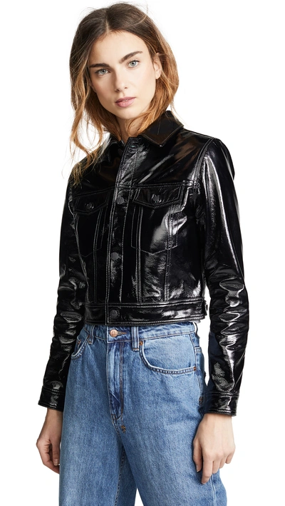 Shop Ksubi A2b Patent Leather Jacket In Black