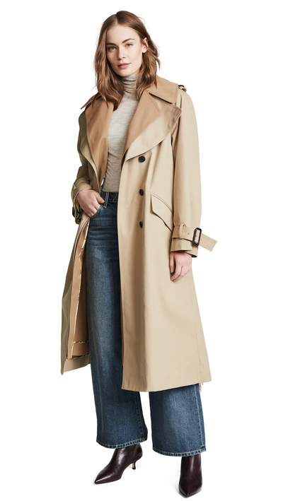 Fringe Back Trench Coat