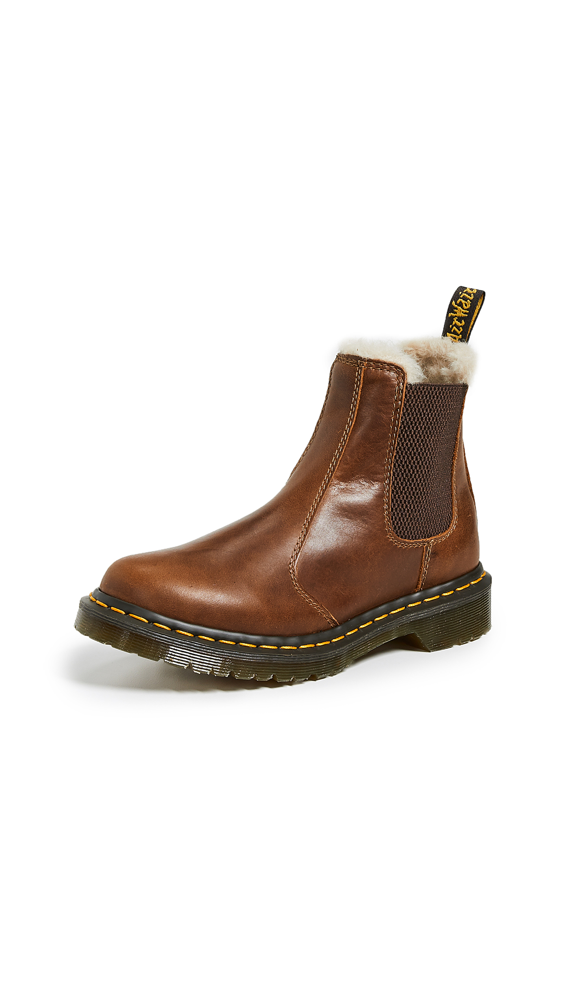 Dr. Martens 2976 Leonore Faux Fur-Lined Leather Boots In Butterscotch | ModeSens