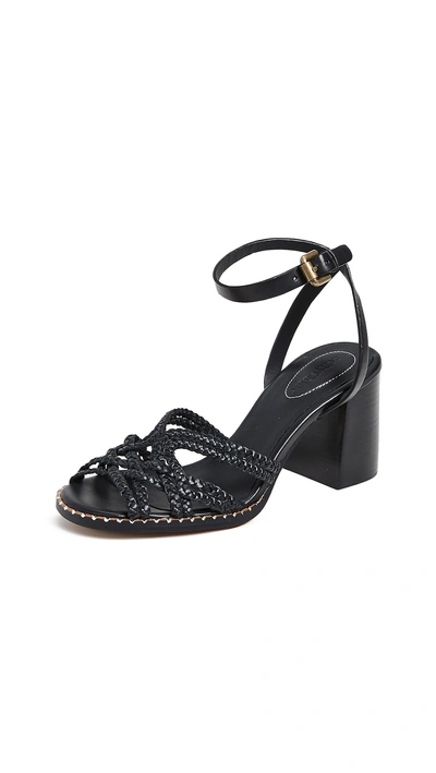 Shop See By Chloé Katie Braided City Sandals In Nero