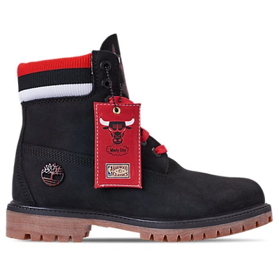 Shop Timberland Men's X Mitchell And Ness X Chicago Bulls Nba 6 Inch Classic Premium Boots, Black - Size 9.5