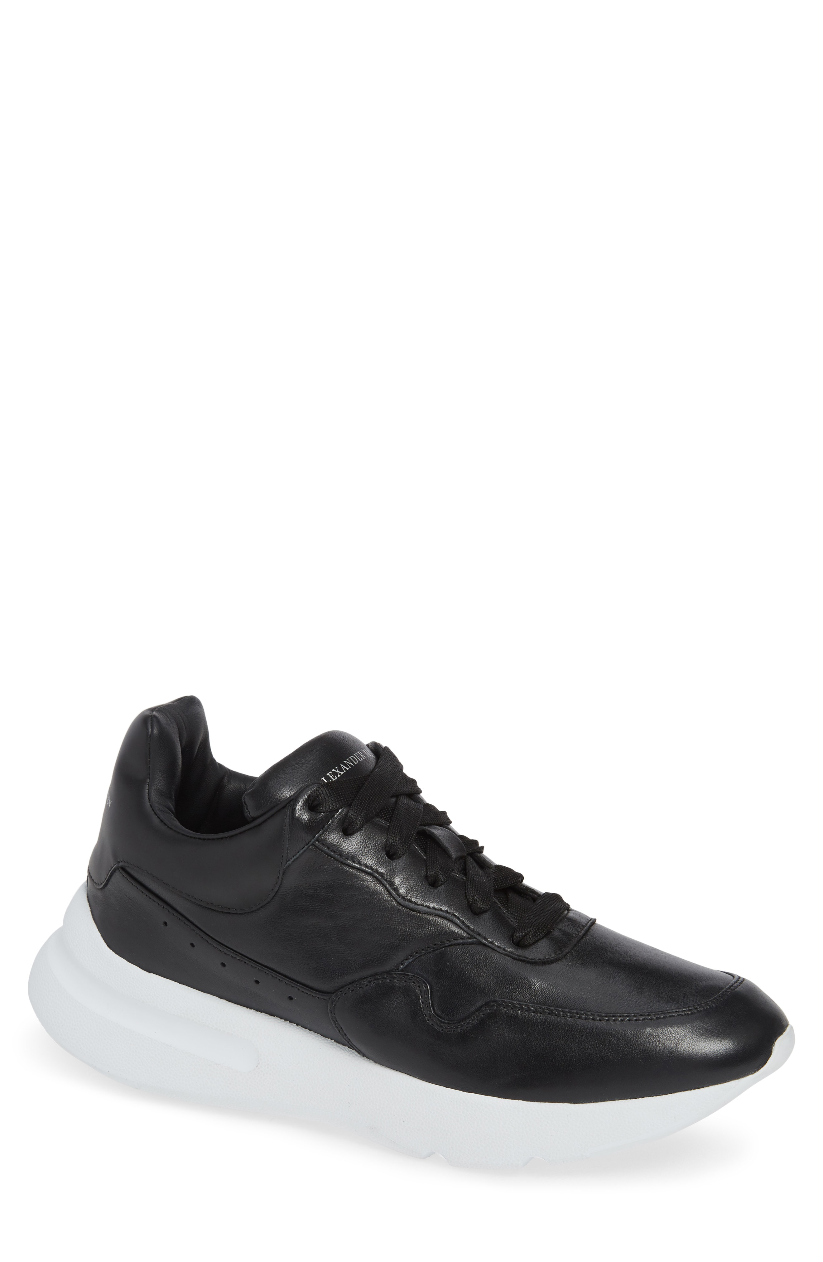 alexander mcqueen mens black trainers