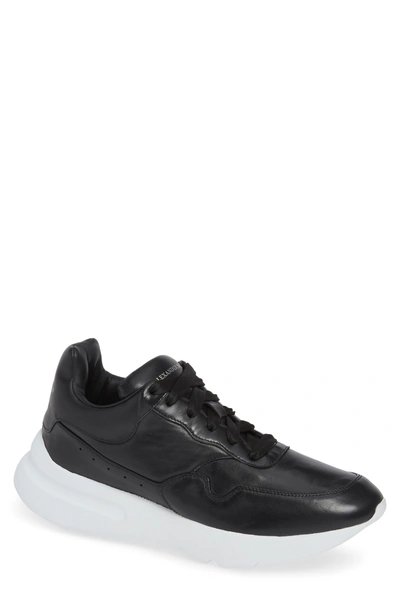 Shop Alexander Mcqueen Oversize Low Top Sneaker In White W/ Black