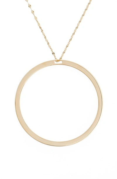 Shop Lana Jewelry 'nude' Hoop Pendant Necklace In Yellow Gold