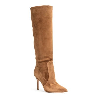 Shop Gianvito Rossi Light Brown Suede Boots