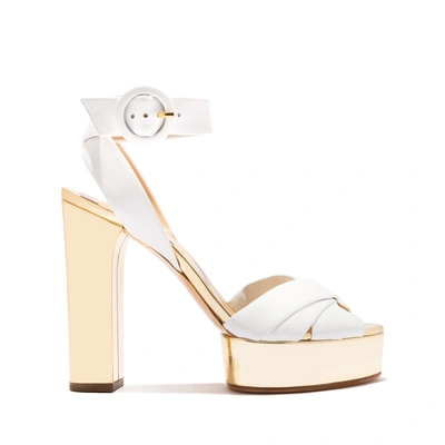 Shop Casadei Manu In White And Golden