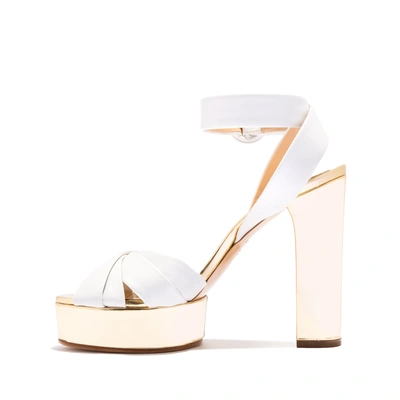 Shop Casadei Manu In White And Golden