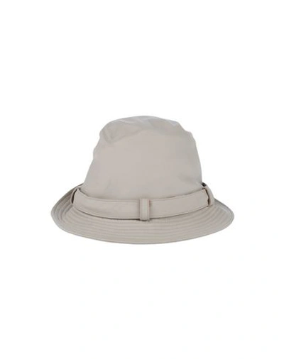 Shop Burberry Man Hat Light Grey Size M Cotton