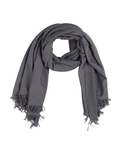 Shop Rick Owens Scarves In Lead