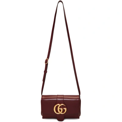 Shop Gucci Red Small Arli Shoulder Bag In 6629 Burgun