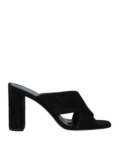 Shop Saint Laurent Sandals In Black