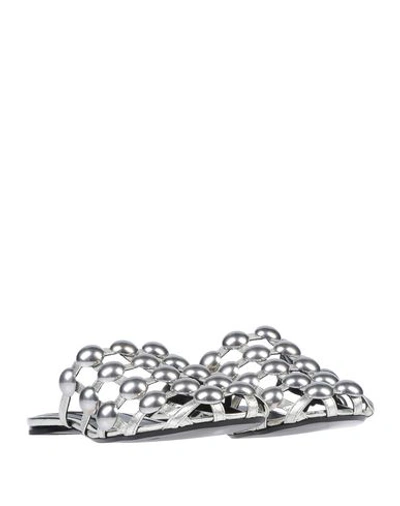 Shop Alexander Wang Mules In Silver