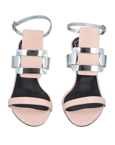 Shop Roger Vivier Woman Sandals Light Pink Size 8 Soft Leather