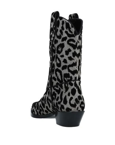 Shop Dolce & Gabbana Woman Ankle Boots Grey Size 7 Textile Fibers