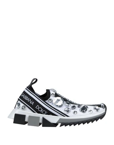 Shop Dolce & Gabbana Woman Sneakers White Size 8.5 Polyester, Polyamide, Elastane, Viscose, Cotton