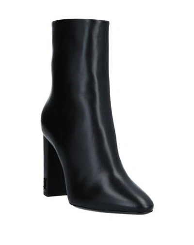 Shop Saint Laurent Woman Ankle Boots Black Size 8 Soft Leather