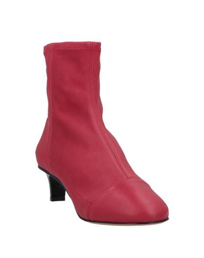 Shop Isabel Marant Woman Ankle Boots Red Size 6 Soft Leather, Lambskin