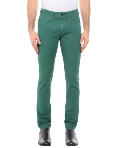 Shop Incotex Casual Pants In Green