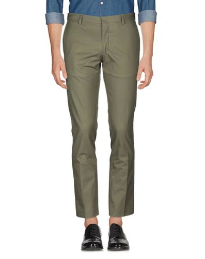 Shop Dries Van Noten Casual Pants In Military Green