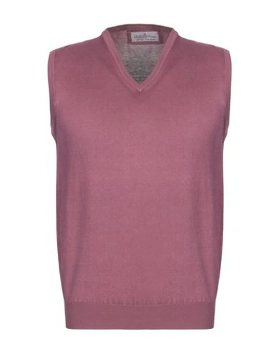 Shop Della Ciana Sleeveless Sweater In Mauve
